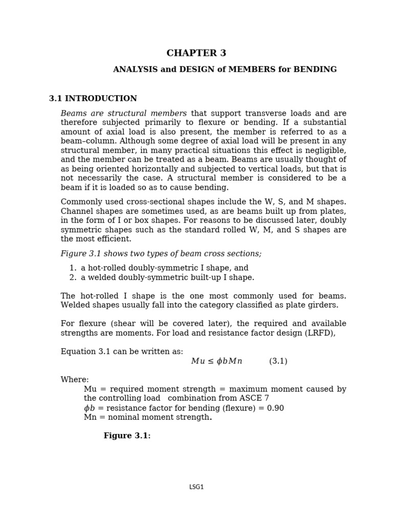 CHAPTER 3 Design of Steel | PDF | Bending | Buckling