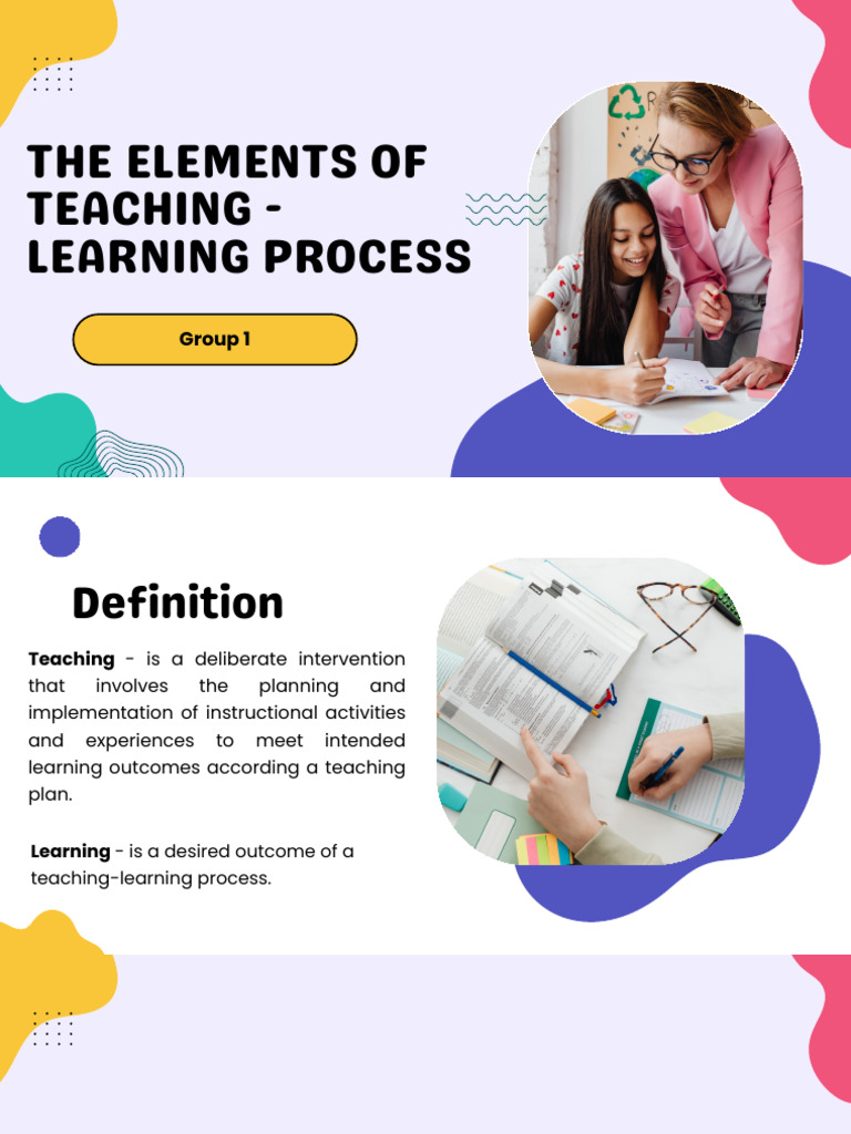 The Elements of Teaching Learning Process | PDF | Cognitive Psychology ...