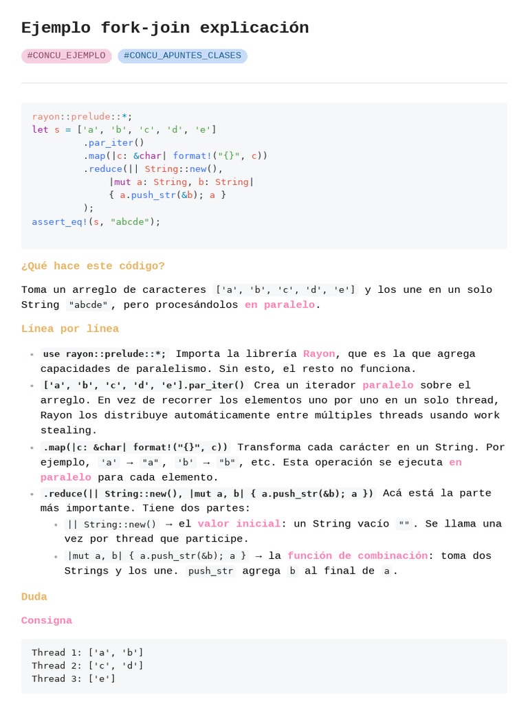 Ejemplo Fork-join Explicación | PDF