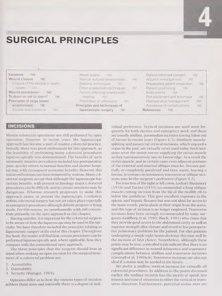 04 - Surgical Principles | PDF | Surgical Suture | Abdomen
