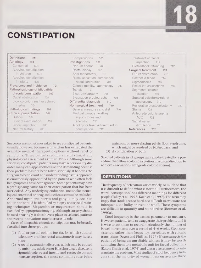 18 - Constipation | PDF | Constipation | Rectum