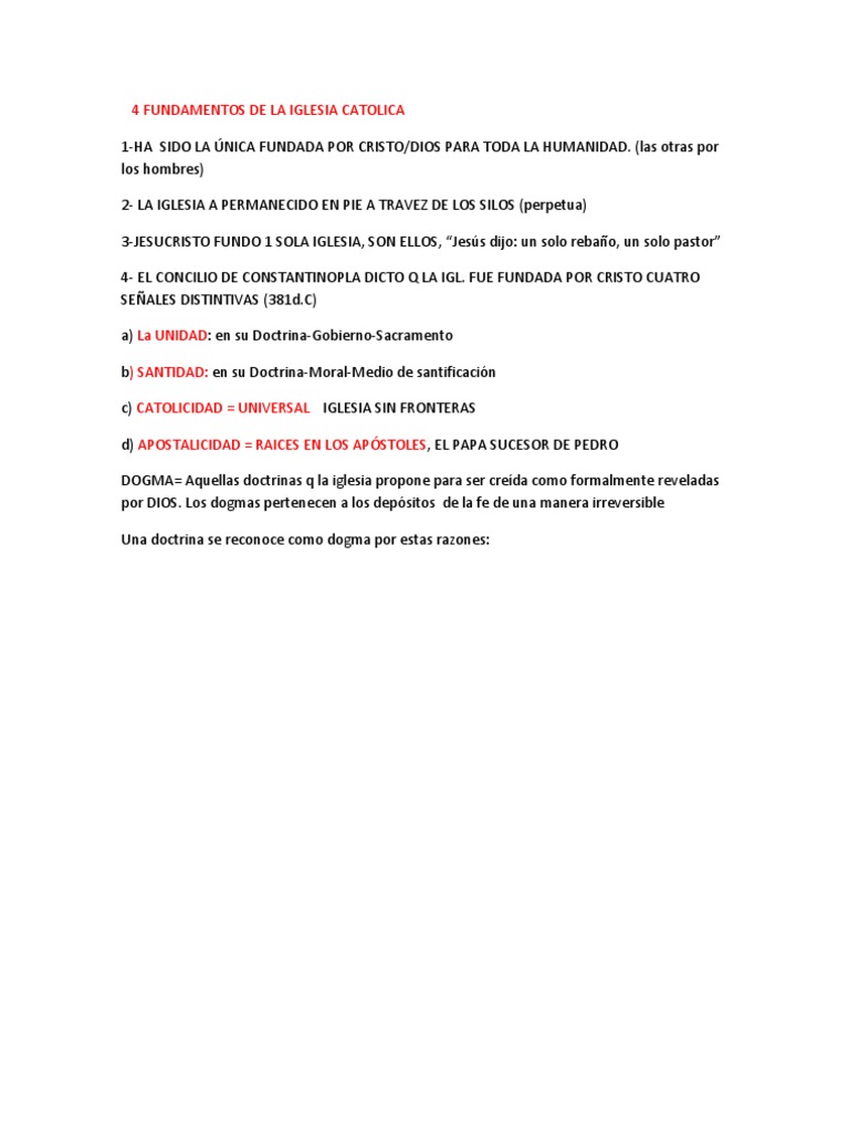 Fundamentos de la Iglesia Católica | PDF | Ciencias sociales