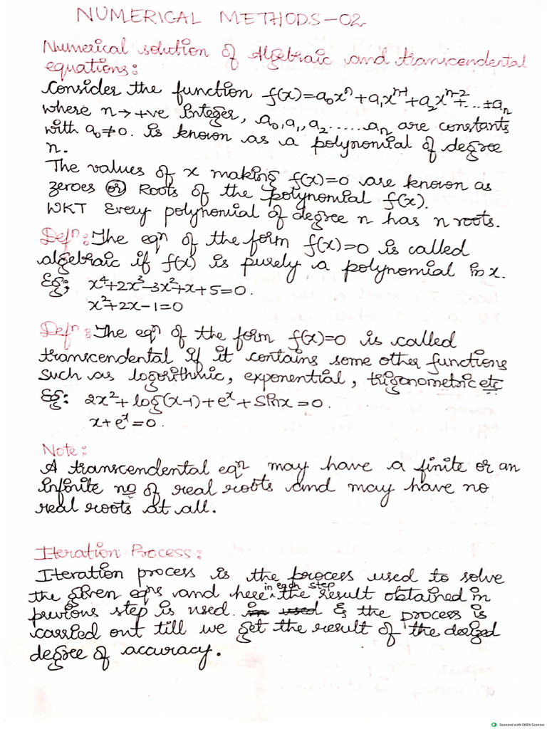 Unit 3 Numerical Analysis | PDF