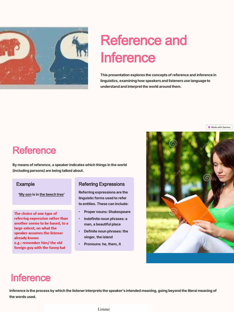 3. Reference and Inference | PDF | Linguistics | Grammar