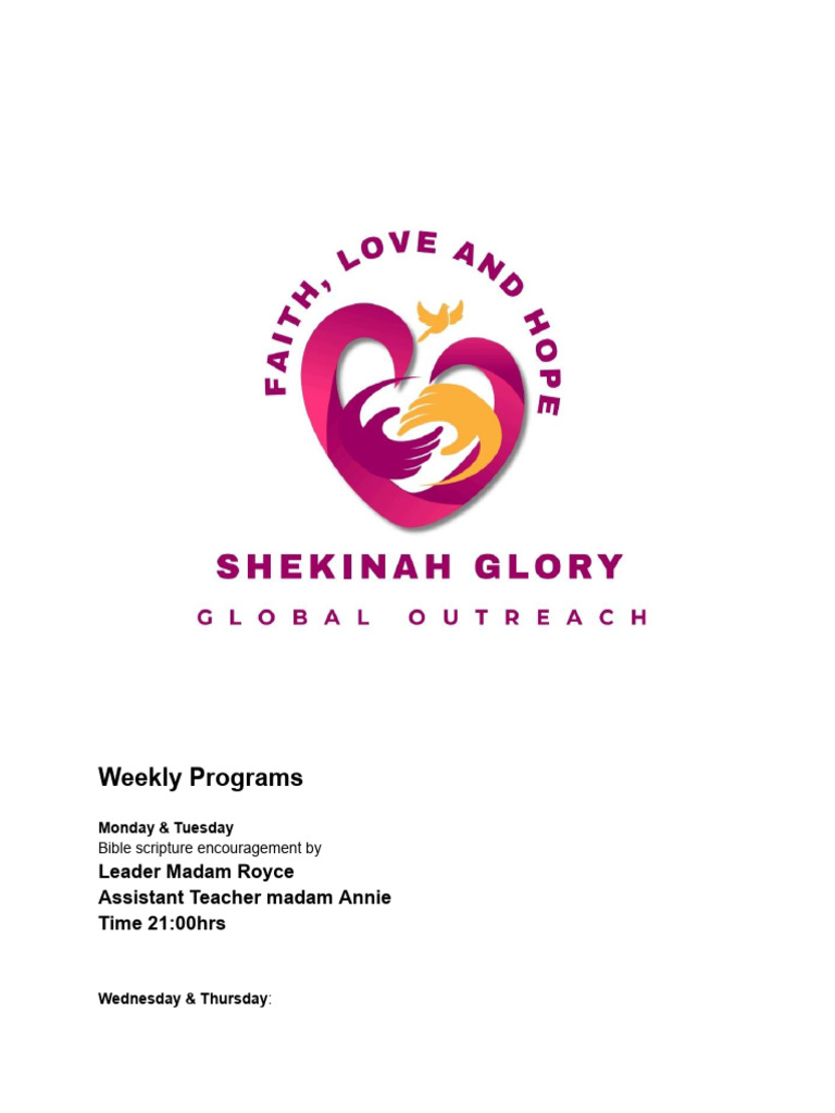 Weekly Programs | PDF