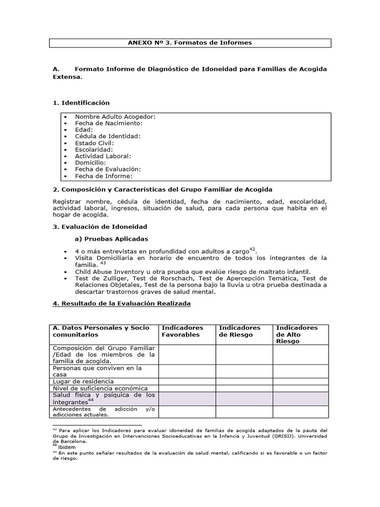 Orientaciones Tecnicas Fae Pro (1) | PDF | Orfanato | Documento de ...