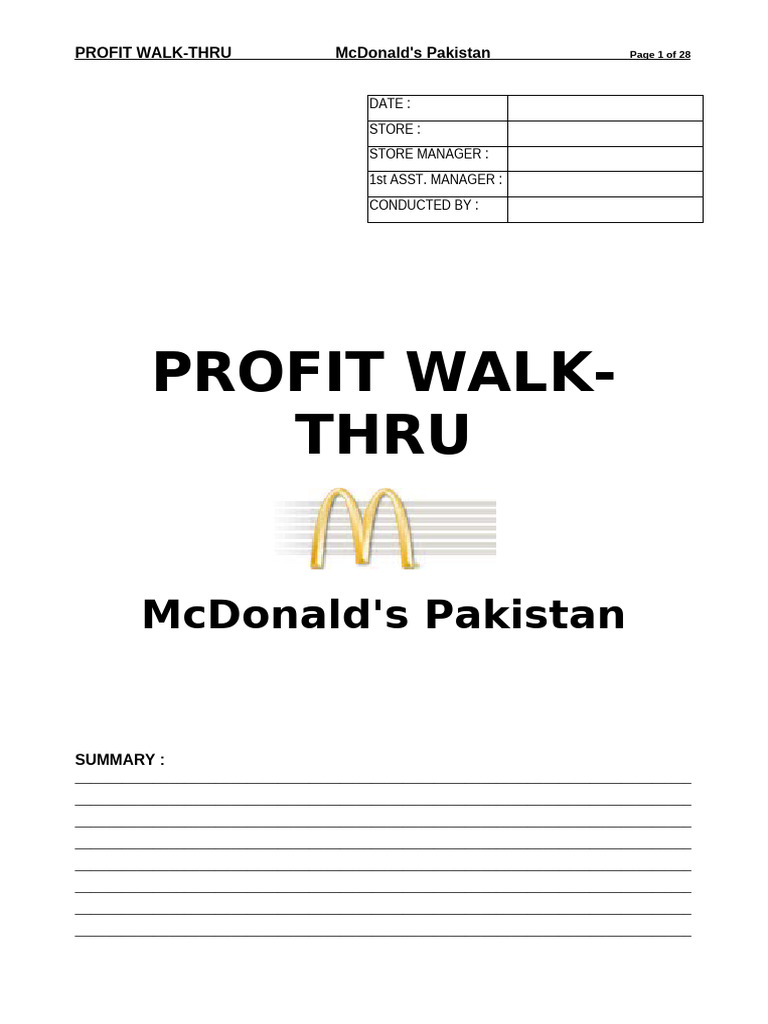 Profit Walk Thru | PDF | Refrigerator