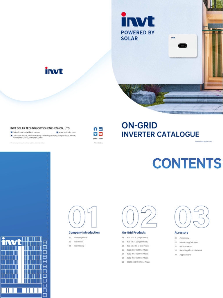Brochure-On Grid Inverter | PDF | Electromagnetism | Power (Physics)
