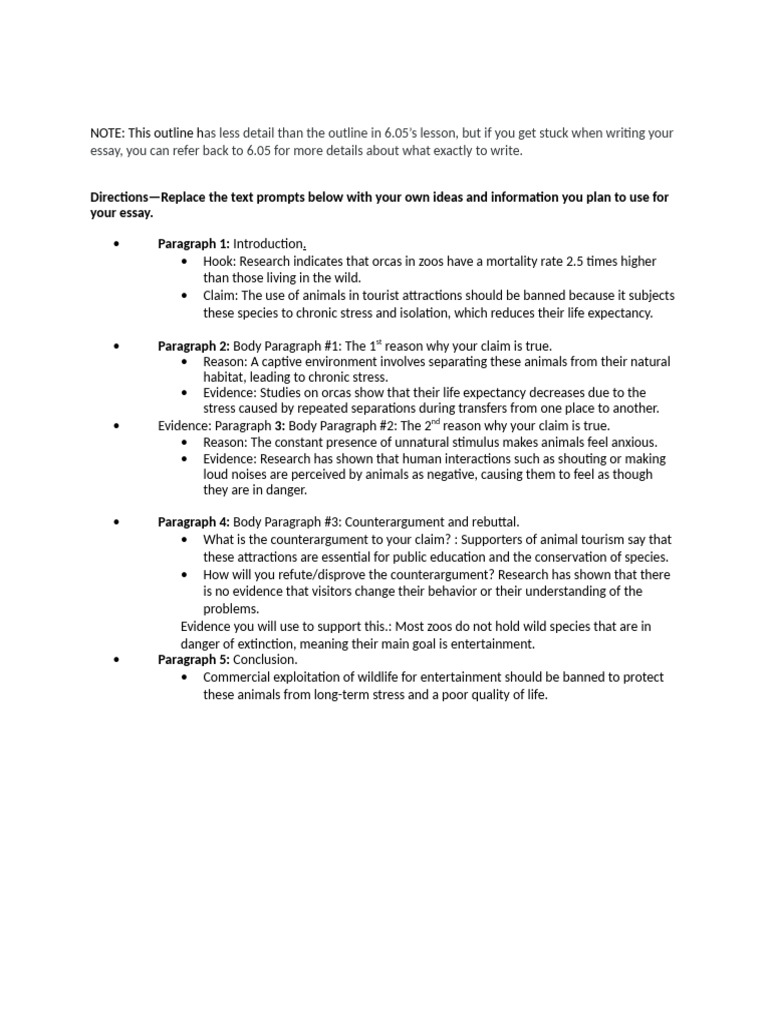 Topic+Outline+Template (1) | PDF