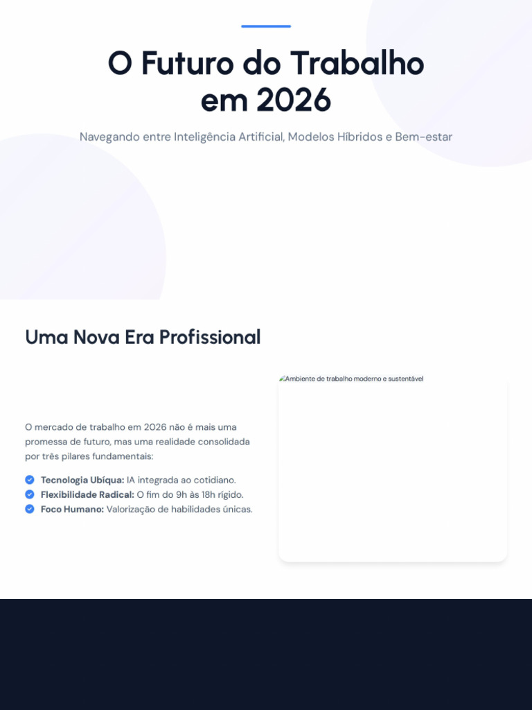 O Futuro do Trabalho em 2026 | PDF