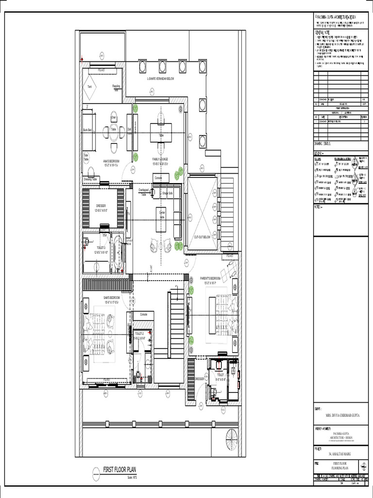Amaltas Marg - First Floor Plan | PDF | Bedroom | Furniture