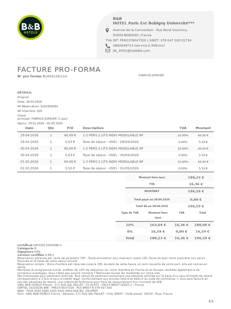 Facture Pro-Forma (1) | PDF