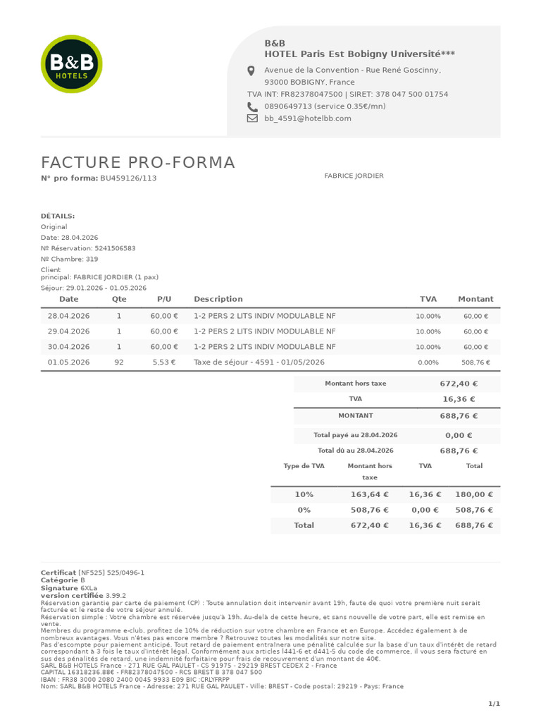 Facture Pro-Forma | PDF | Facture | Paiements