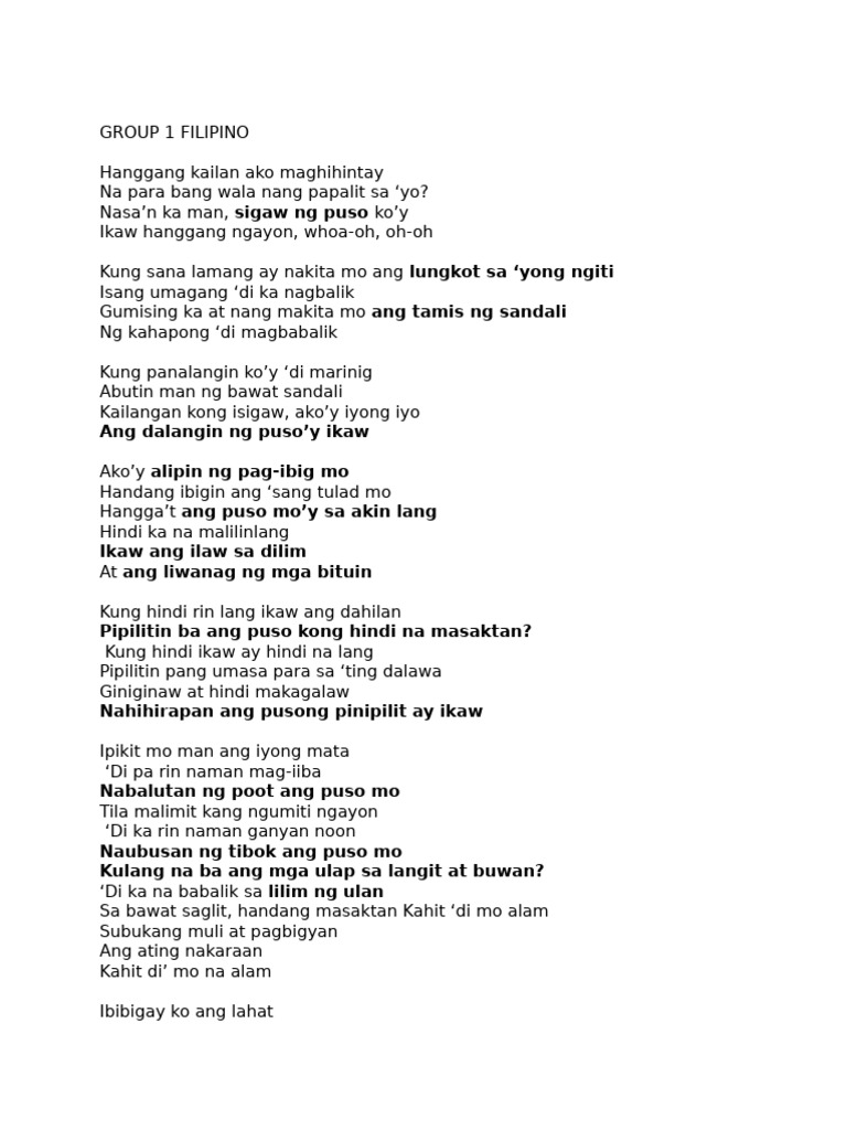 Filipino Song | PDF