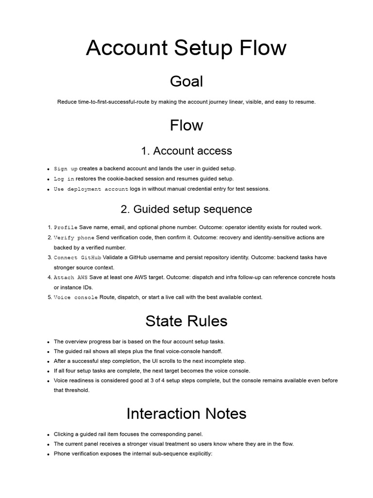 Account Setup Flow 2 | PDF