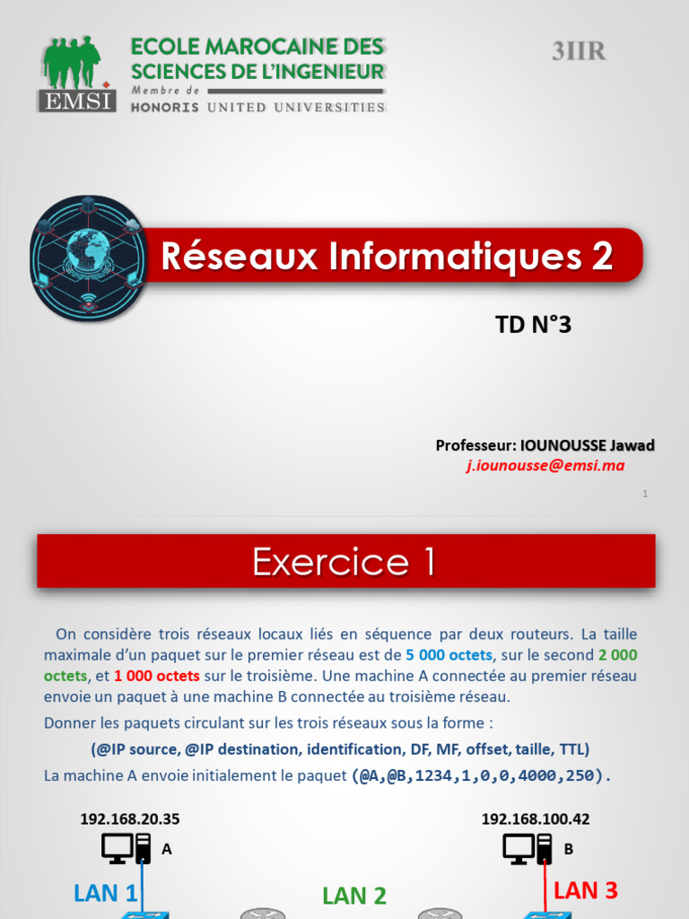 RI2 - TD3 - Corrigé | PDF | Architecture de réseau | Ingénierie ...