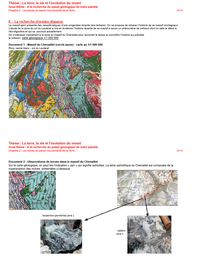 SVT Chap2 2 | PDF | Structure de la Terre | Tectonique des plaques