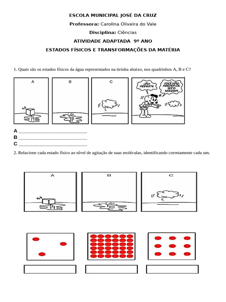 Atividade 2 9º Ano | PDF