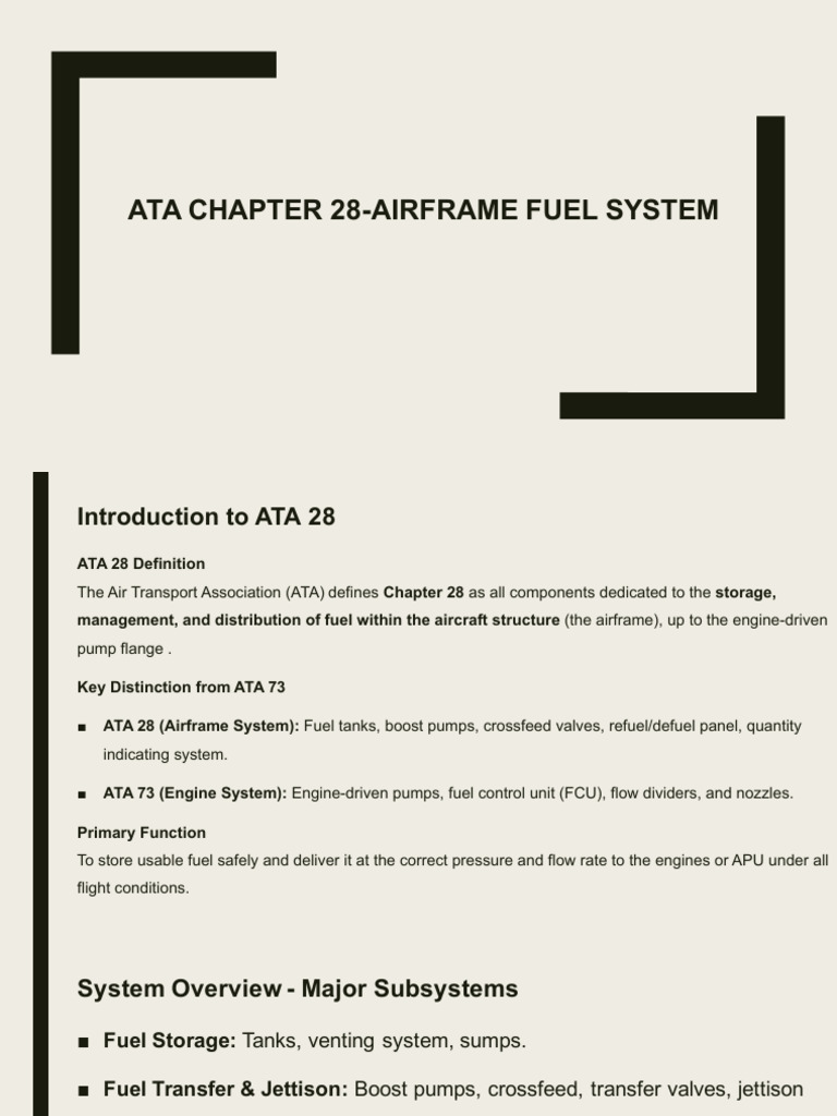 ATA 28 Airframe Fuel System | PDF | Pump | Aviation