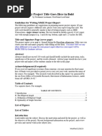 Project Report Formatting Guide | PDF | Citation | Text