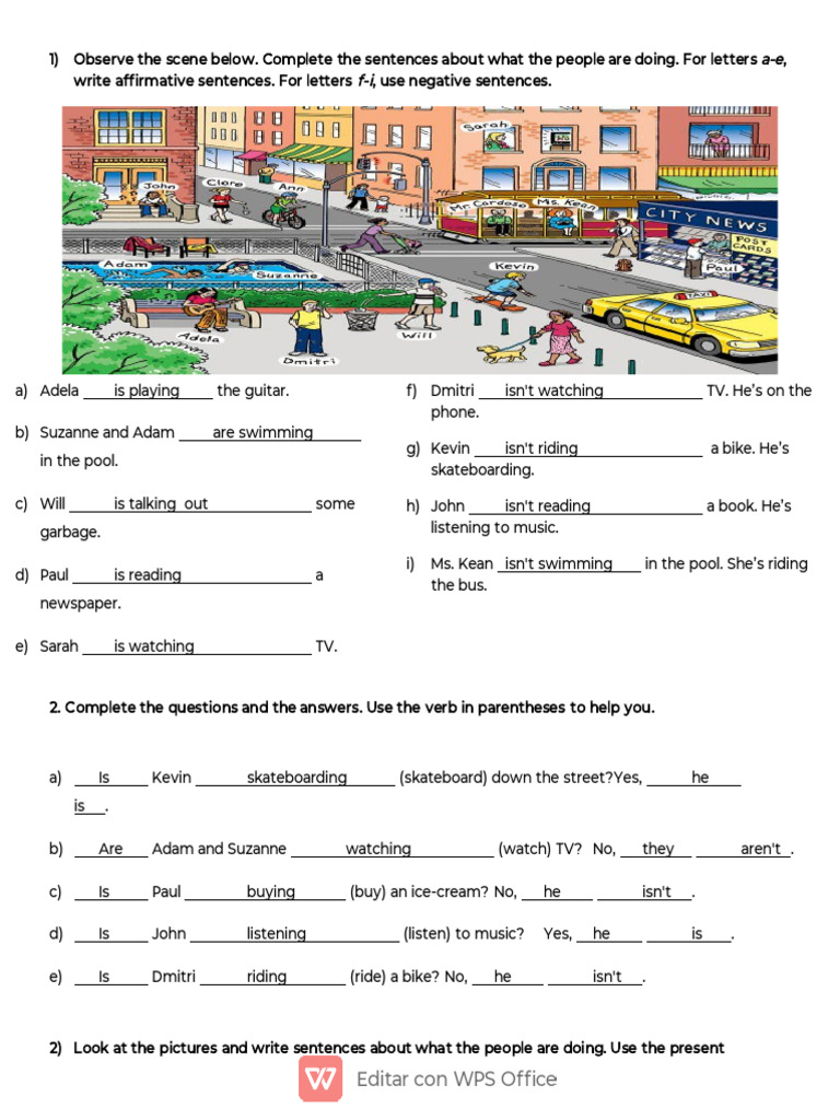 Present Progressive Grammar (2026) | PDF