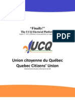 Union Citoyenne Du Québec Quebec Citizens' Union: "Finally!"