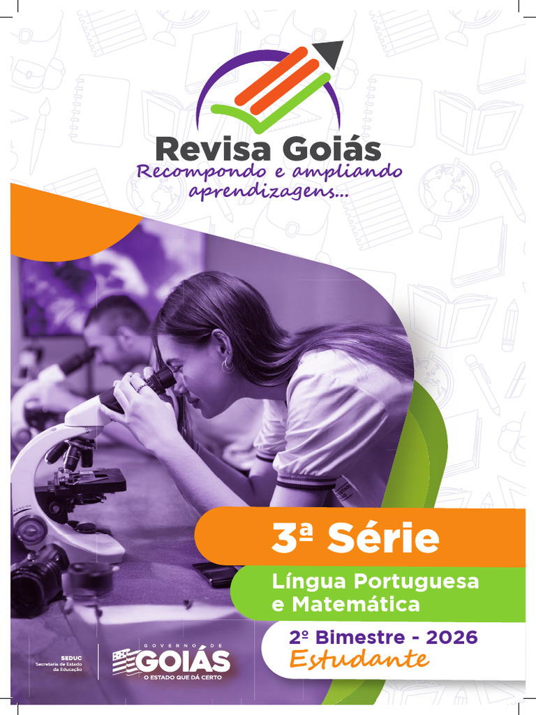 Revisa Goias 3a Serie LP e Mat 2o Bimestre 2026 Estudante | PDF ...
