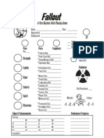 Savaged Fallout Character Sheet