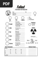 Savaged Fallout Character Sheet