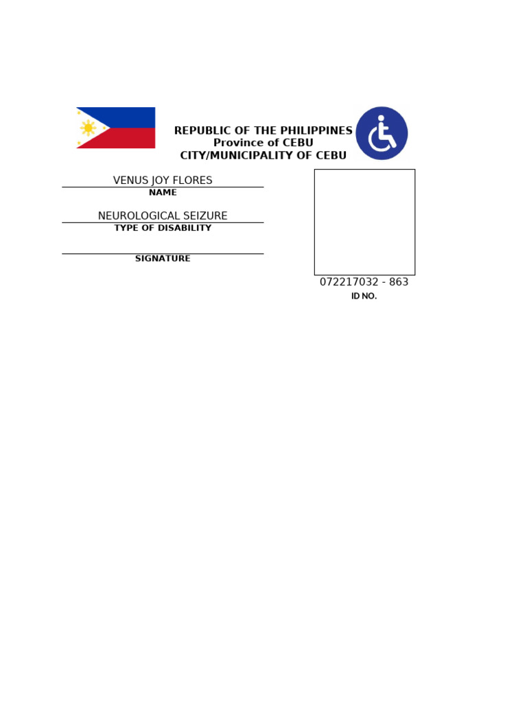 PWD ID Template | PDF