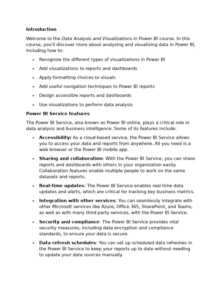 PowerBI Module 1 | PDF | Business Intelligence | Data Analysis