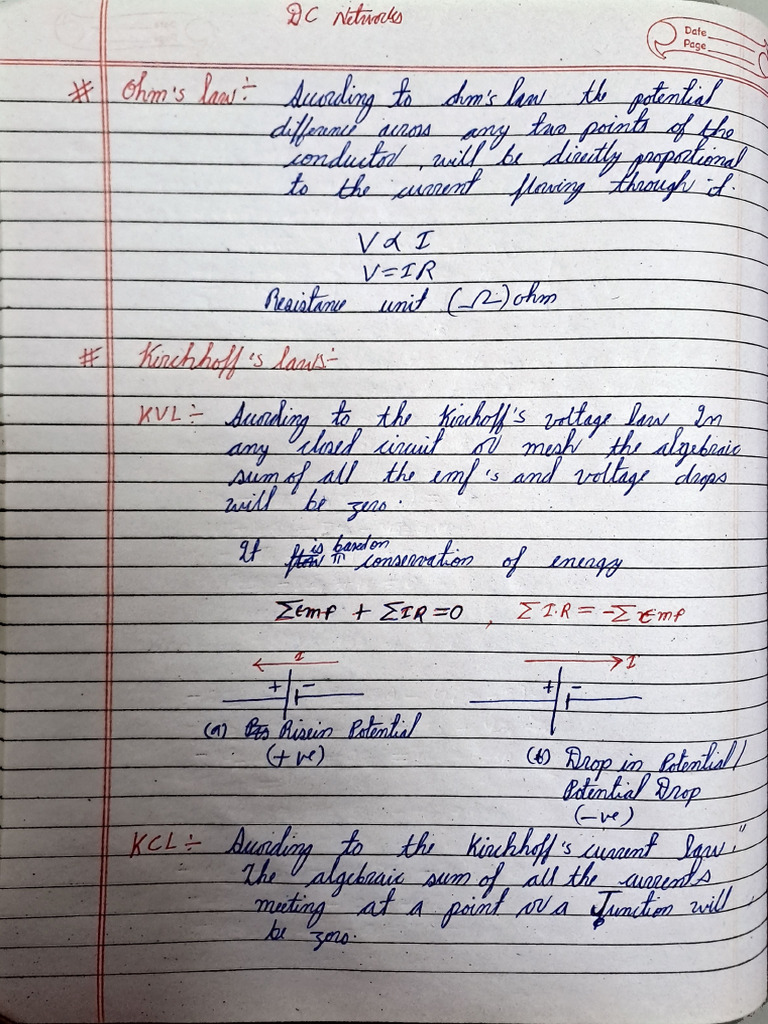 AC and DC hand notes | PDF