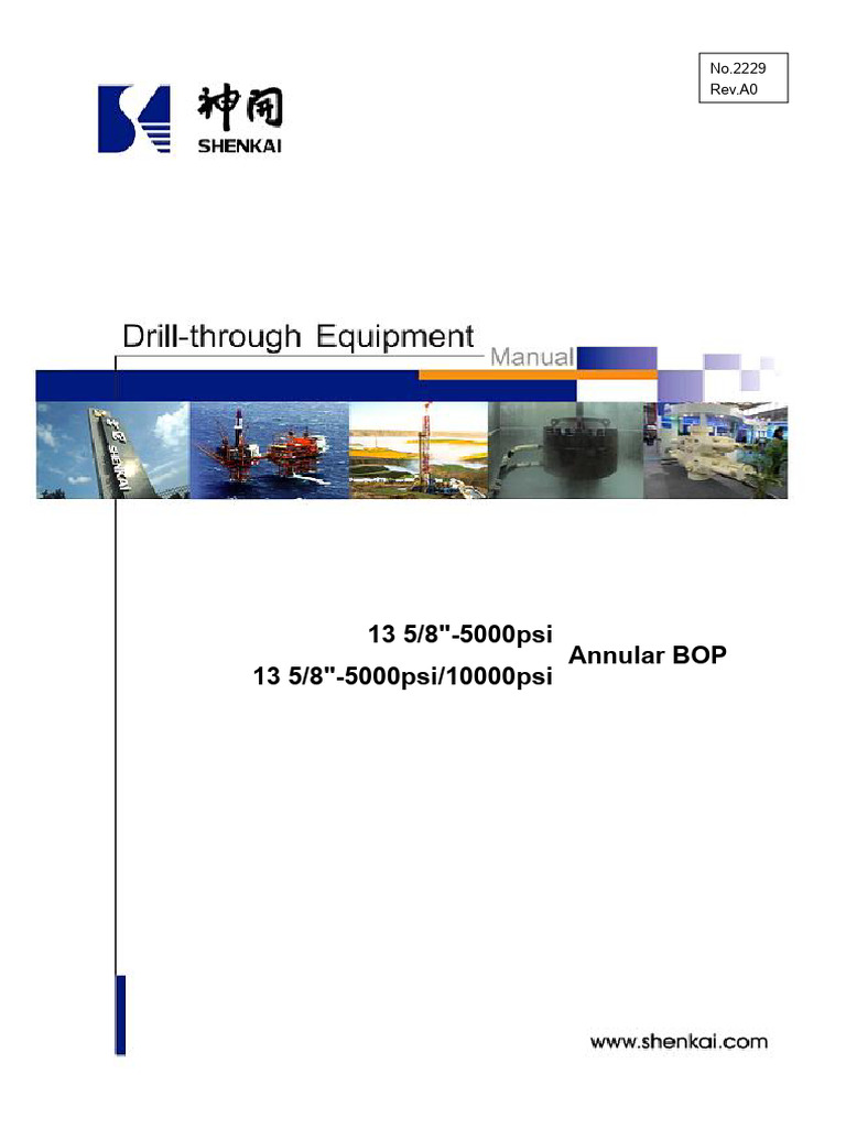 13 5-8 5000psi Annular BOP User Manual | PDF | Piston | Blowout (Well ...