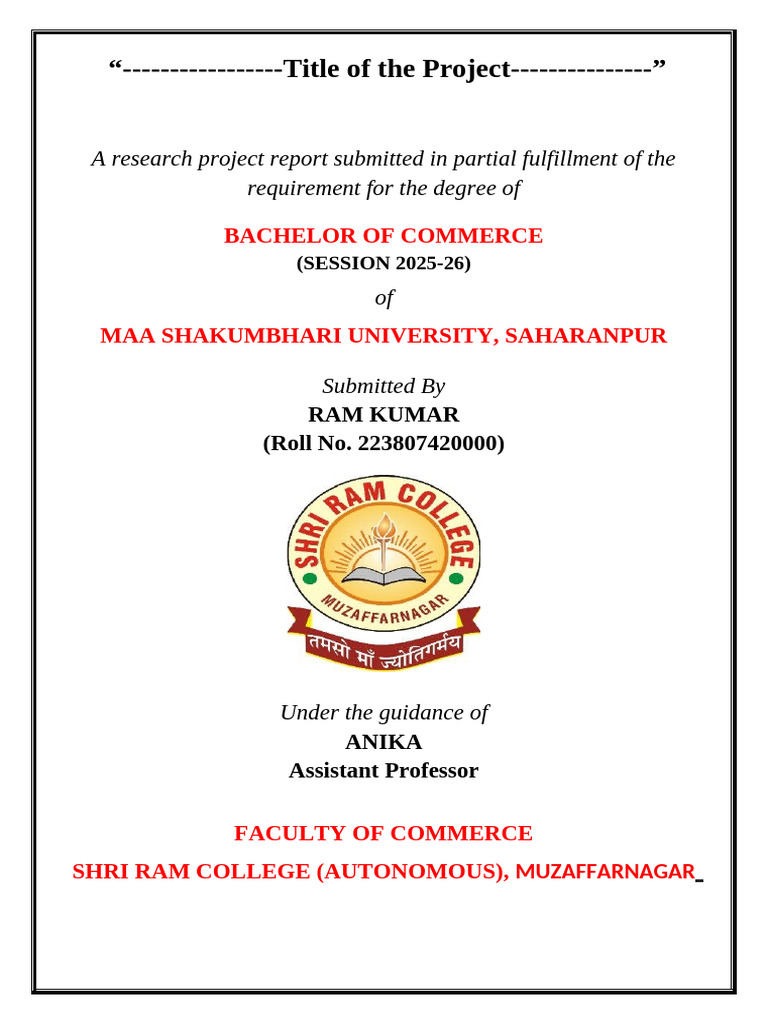 Project Front Page | PDF