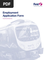 Employment Application Form: Transpennine Express