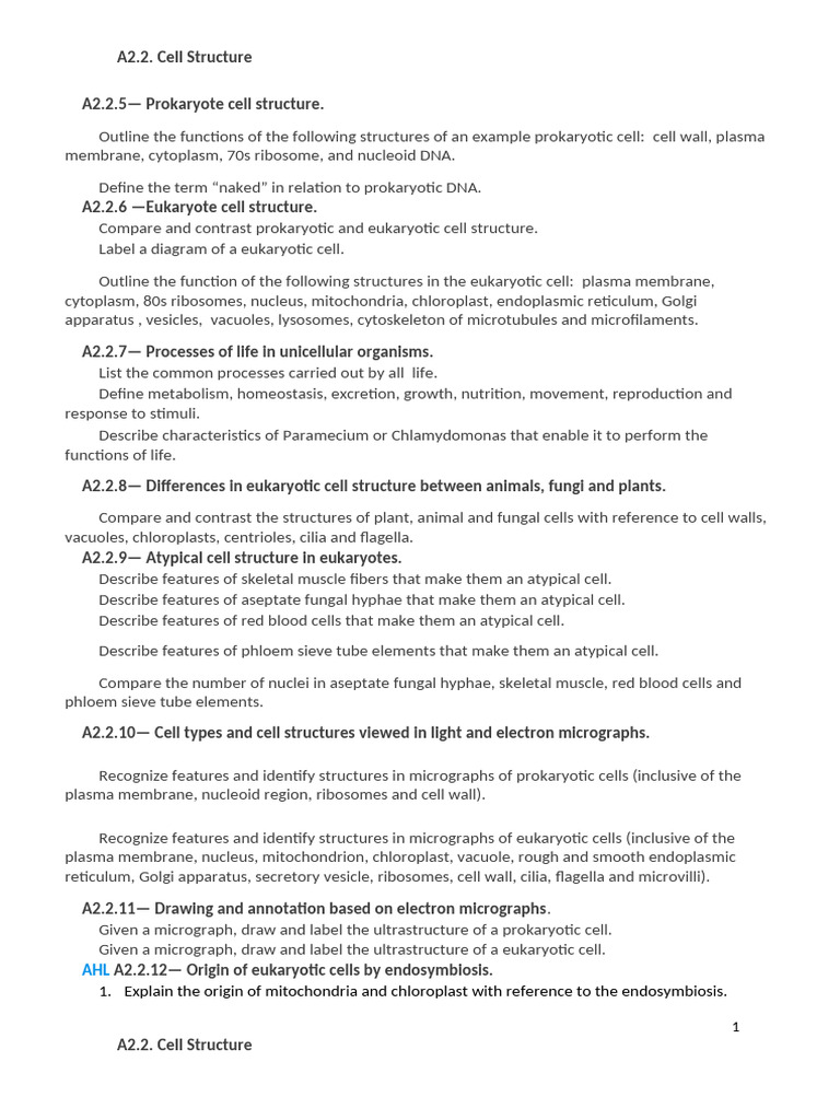 A2.2. Cell Structure III | PDF | Cell (Biology) | Eukaryotes
