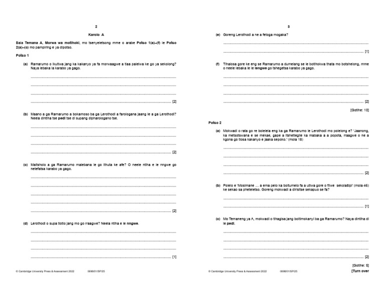 First Language Comprehension Questions | PDF