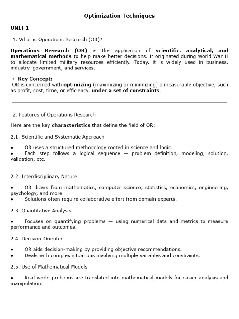 Optimization Techniques | PDF | Mathematical Optimization | Linear ...