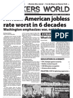 African-American Jobless Rate Worst in 6 Decades: Washington Emphasizes War, Not Jobs