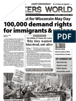 Huge Turnout For Wisconsin May Day: 100,000 Demand Rights For Immigrants Unions