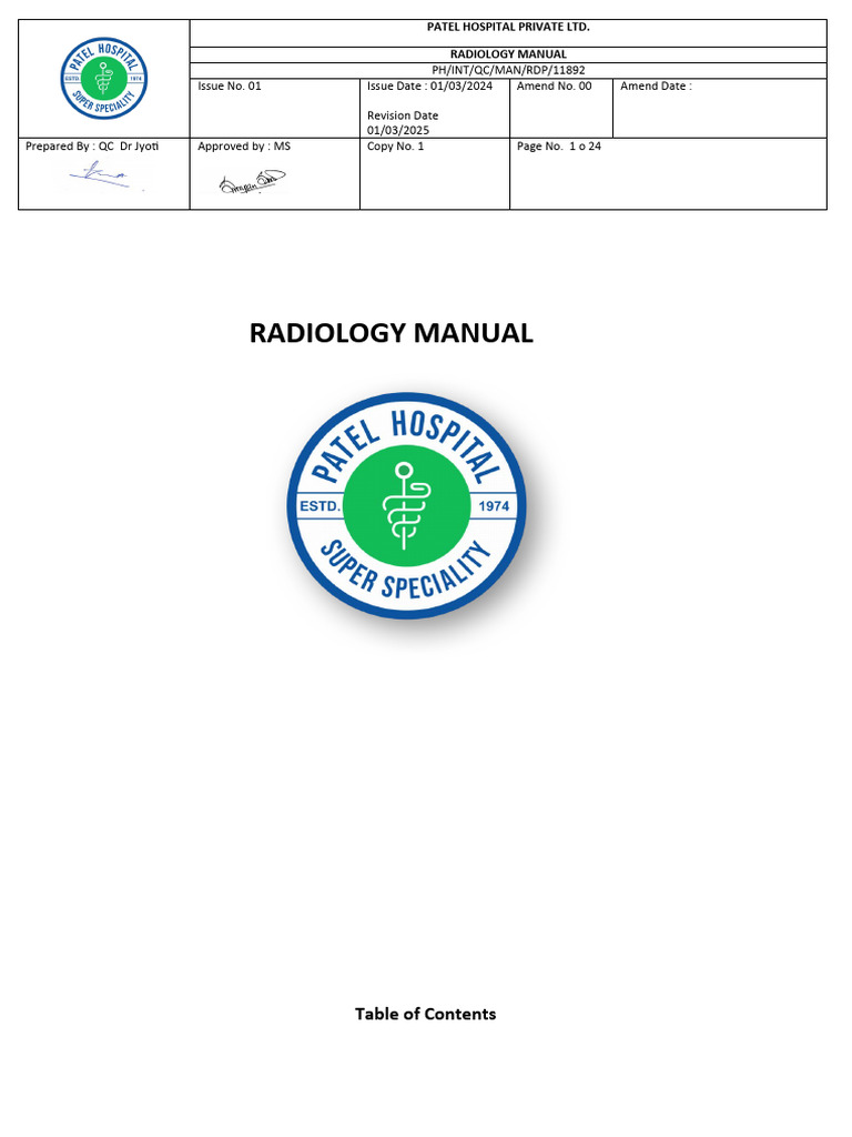 Radiology Manual 2026 | PDF | Medical Imaging | Radiography