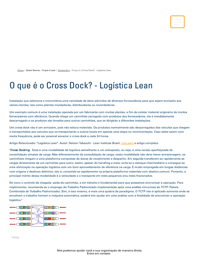 O Que é o Cross Dock_ - Logística Lean | PDF | Logística