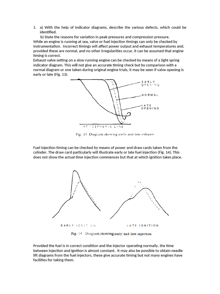 Indicator Diagram Faults | PDF | Internal Combustion Engine | Fuel ...