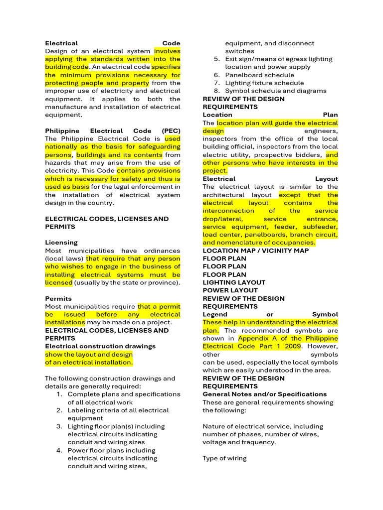 Building Electrical Design Principles | PDF | Electrical Wiring ...