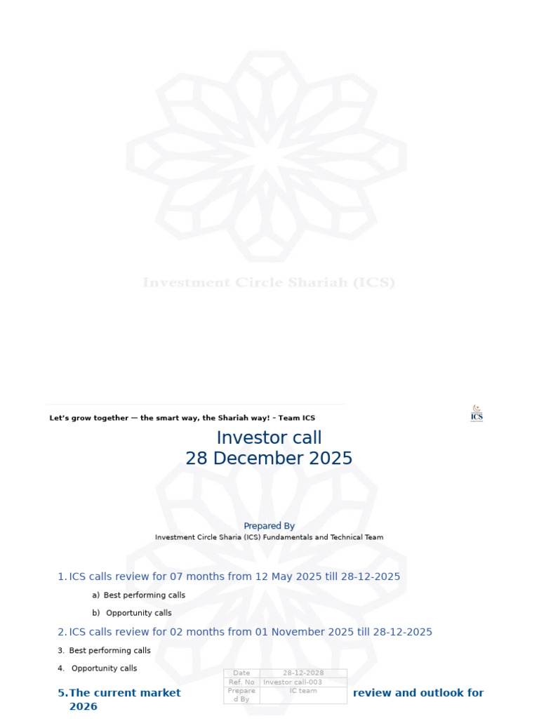 Investor call 28-12-2025 (2) | PDF | Inflation | Federal Funds Rate