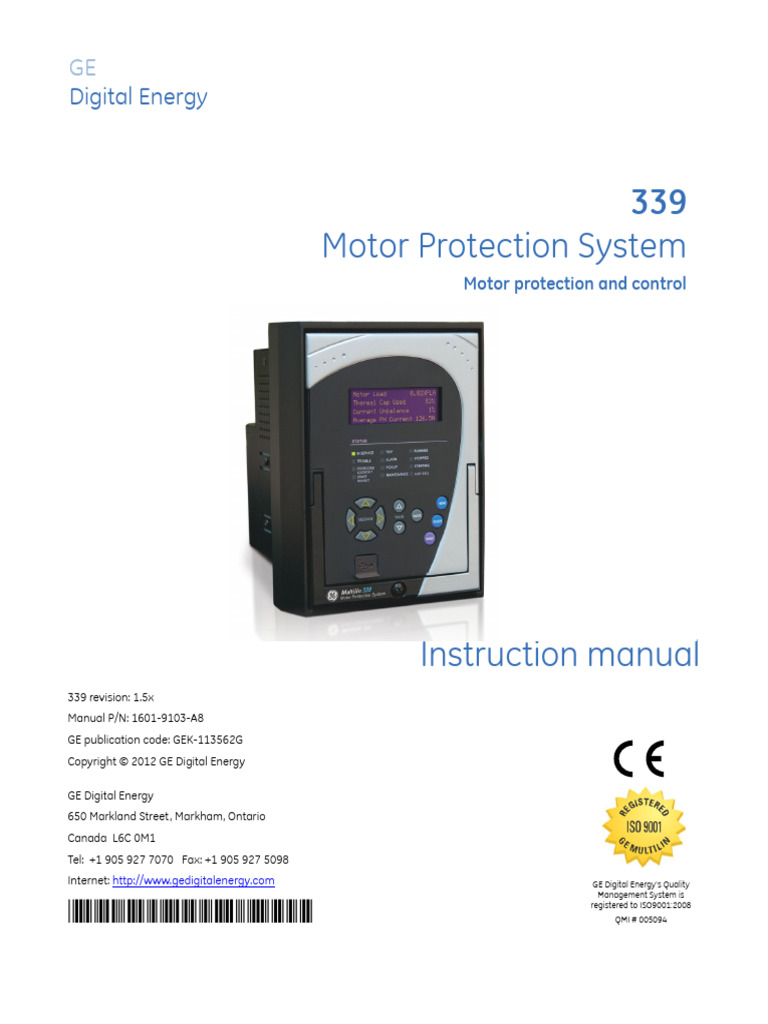 339 protection relay manual | PDF | Relay | Root Mean Square