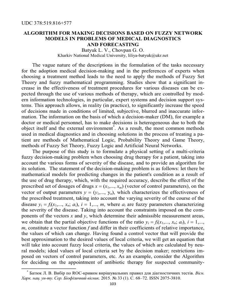 ALGORITHM FOR MAKING DECISIONS | PDF | Fuzzy Logic | Decision Making