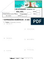 BLOCO DE ATIVIDADES MATEMÁTICA 001