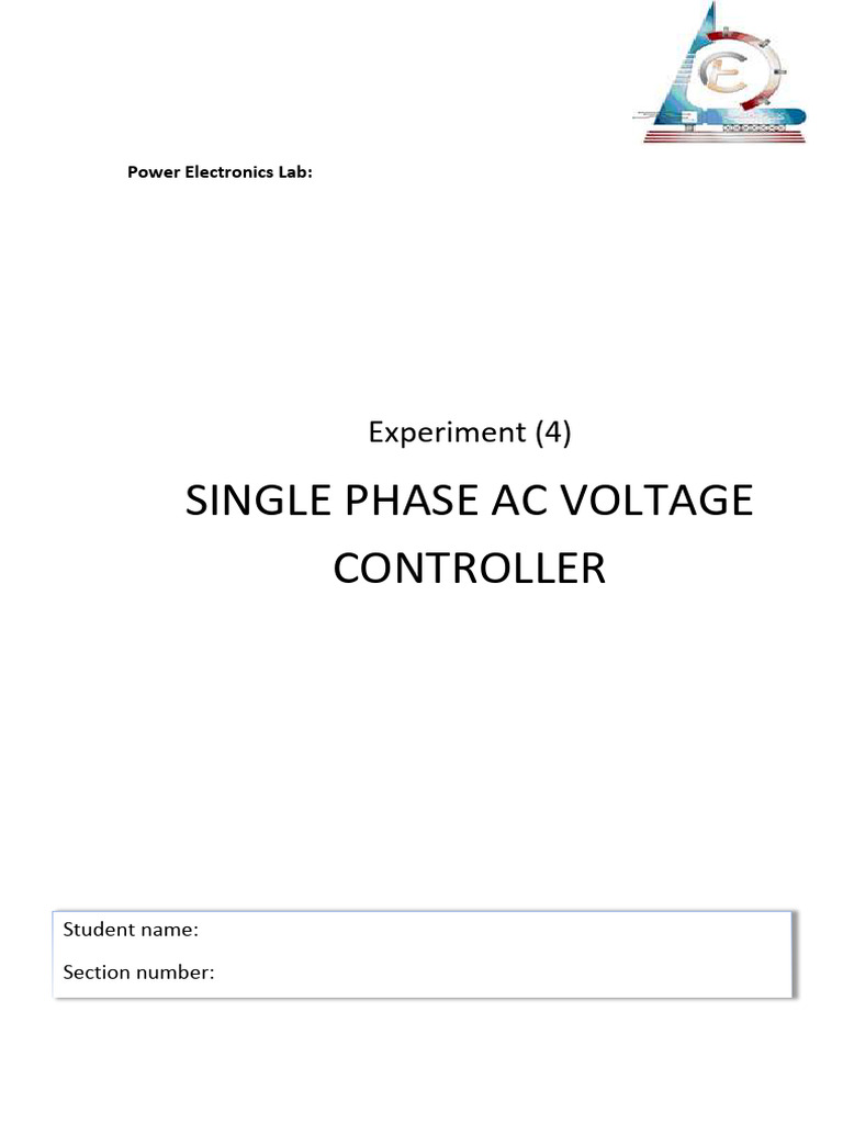 Power Electronics Lab-4 | PDF | Voltage | Power Electronics