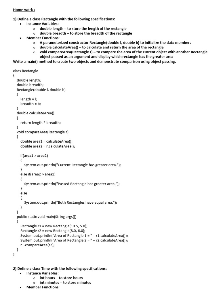 Object Passing Program(Simple)(Solution) | PDF | Method (Computer ...